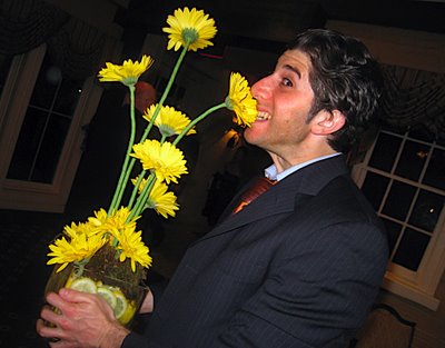 Lee eats gerber daisies.