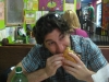 Lee eats an avocado & salsa verde burger (Sketch, Philly)