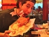 Lee eats a Super Grouper sandwich @ Frenchy\'s (Clearwater Beach)