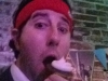 Lee eats a carbomb cupcake at Fishtown Beer Runners Prom (Philly)