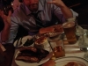 Lee shrugs at chowing down (Khyber Pass Pub)