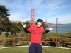 Lee shrugs on this side of the Golden Gate Bridge (San Francisco)
