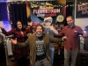 C, Sean & Lee (& Guy) shrug at launching Flavortown at the TRB Holiday Party (CT)