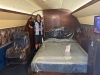Lee shrugs aboard the Lisa Marie plane in Graceland (Memphis TN)